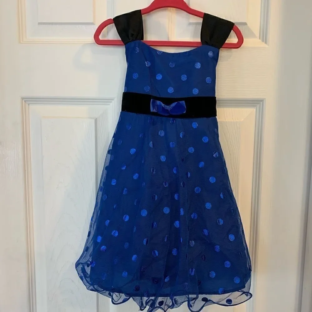 Jessica Ann Blue and Black Party Dress Size 2t